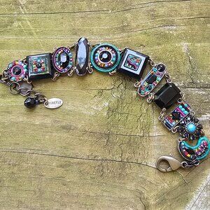Firefly Signature La Dolce Vita Multicolor Swarovski Antiqued Mosaic Bracelet
